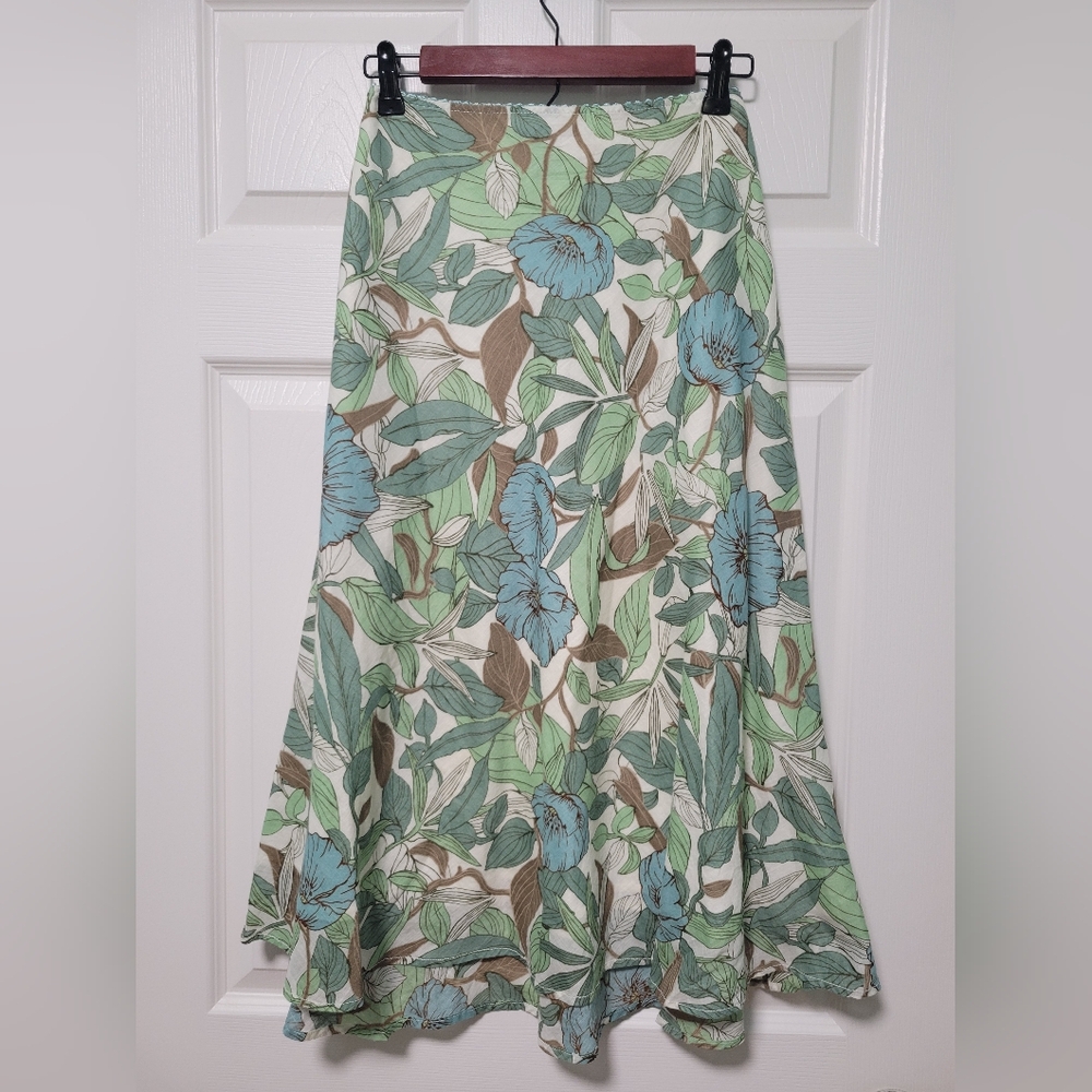Eddie Bauer Vintage Floral Cotton Skirt